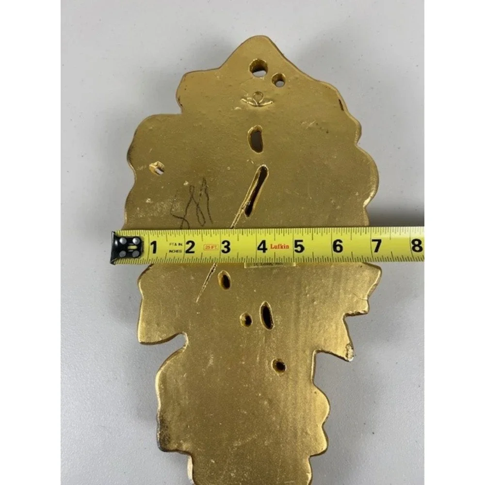 Vintage Roman Art Co Gold Fruit Wall‎ Chalkware Resin Plaque Mid Century 14 Inch